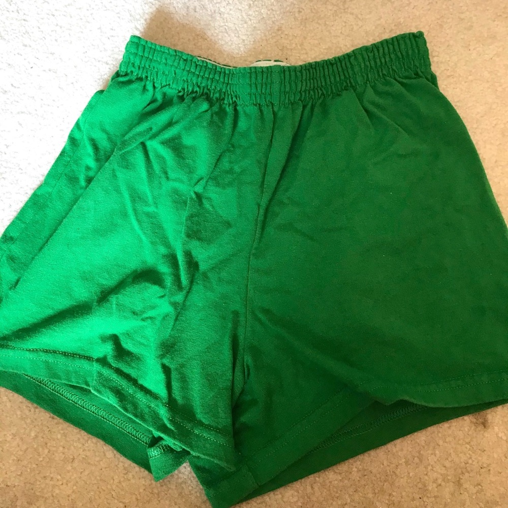 green Soffe shorts